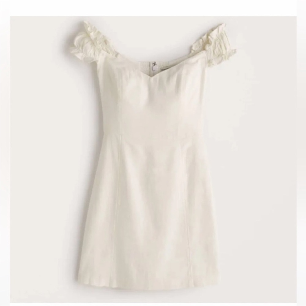 Abercrombie & Fitch‎ Off The Shoulder Corset Mini Dress  XL White